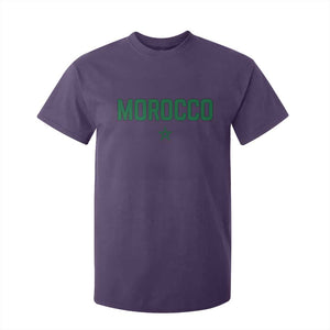 Morocco Star Flag Minimalist Moroccan Pride T Shirt For Kid TS02 Purple Print Your Wear