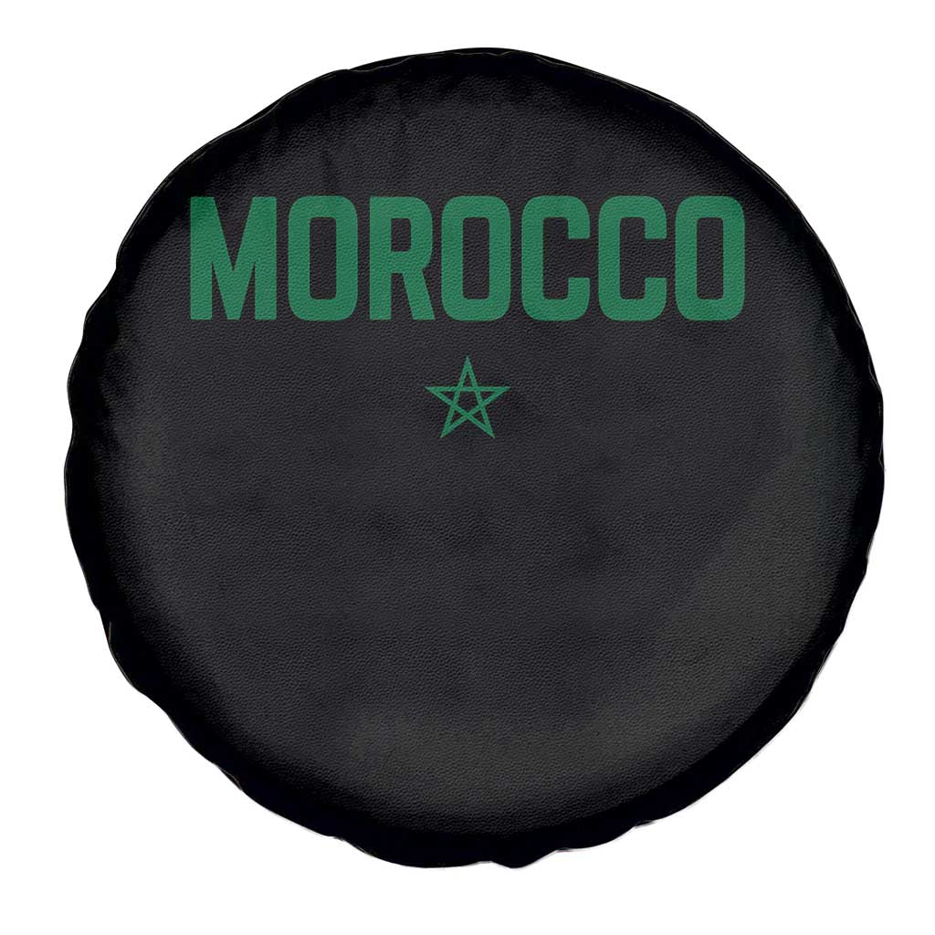 Morocco Star Flag Minimalist Moroccan Pride Spare Tire Cover TS02 Print Your Wear