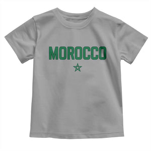 Morocco Star Flag Minimalist Moroccan Pride Toddler T Shirt TS02 Sport Gray Print Your Wear