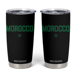 Morocco Star Flag Minimalist Moroccan Pride Tumbler Cup TS02 Black Print Your Wear