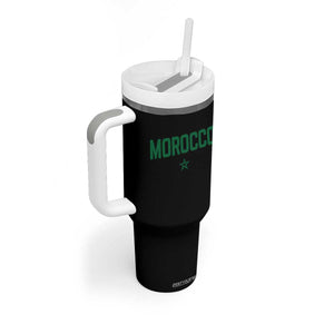 Morocco Star Flag Minimalist Moroccan Pride Tumbler With Handle TS02 Print Your Wear