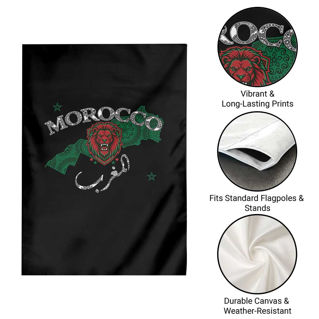 Morocco Lion Maghrib Moroccan Spirit Heritage Garden Flag TS02 Print Your Wear