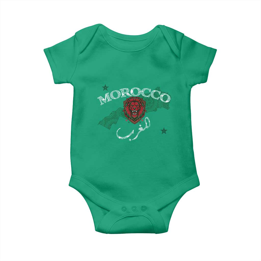 Morocco Lion Maghrib Moroccan Spirit Heritage Baby Onesie TS02 Irish Green Print Your Wear