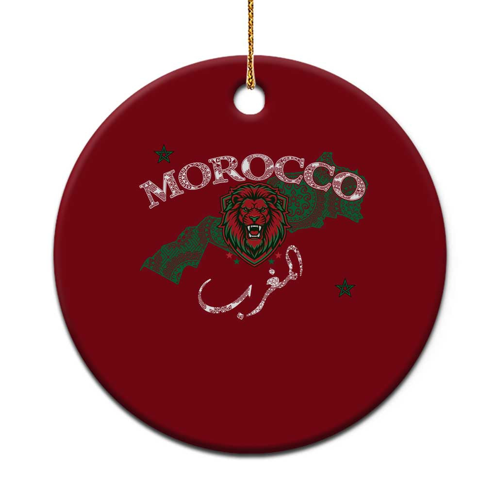 Morocco Lion Maghrib Moroccan Spirit Heritage Ceramic Ornament TS02 1pc Red Print Your Wear