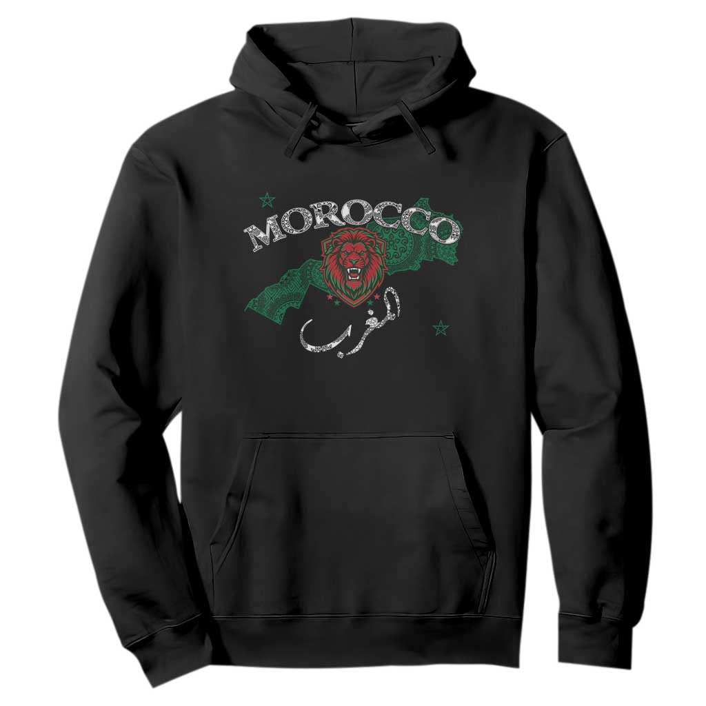 Morocco Lion Maghrib Moroccan Spirit Heritage Hoodie TS02 Black Print Your Wear