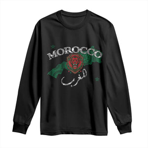 Morocco Lion Maghrib Moroccan Spirit Heritage Long Sleeve Shirt TS02 Black Print Your Wear
