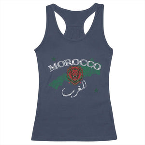 Morocco Lion Maghrib Moroccan Spirit Heritage Racerback Tank Top TS02 Navy Print Your Wear