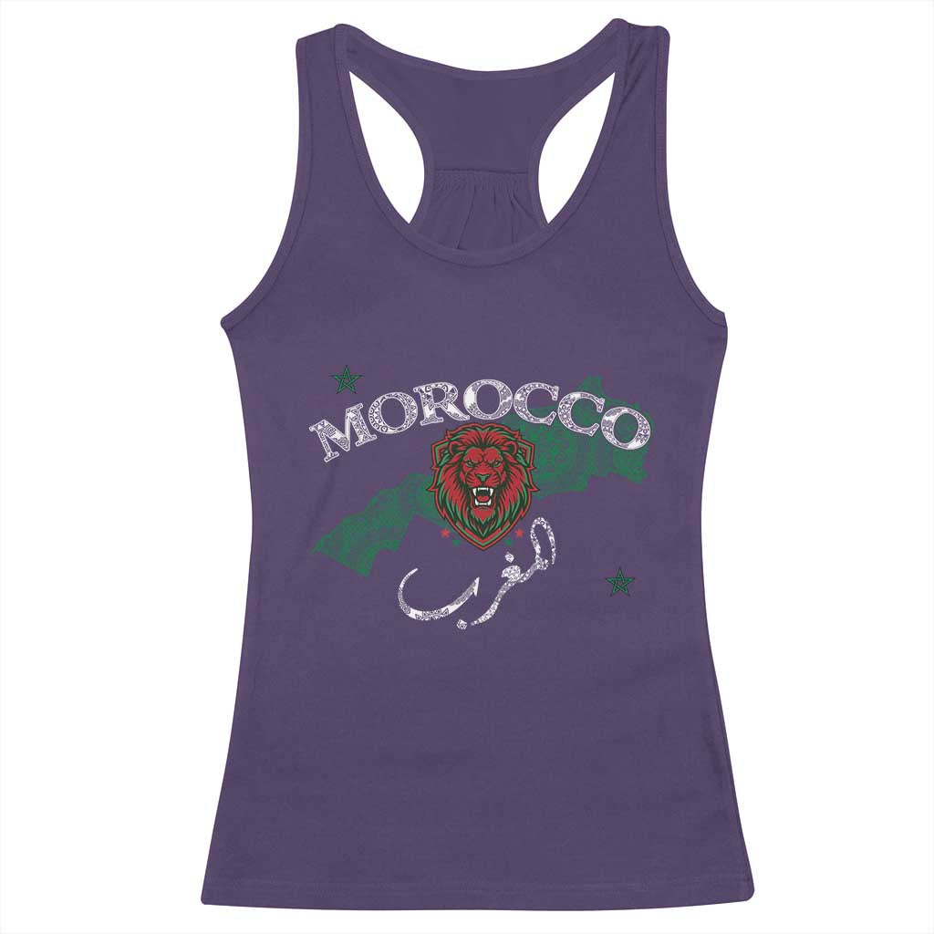 Morocco Lion Maghrib Moroccan Spirit Heritage Racerback Tank Top TS02 Purple Print Your Wear