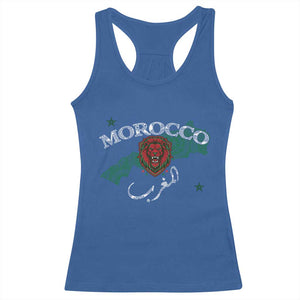 Morocco Lion Maghrib Moroccan Spirit Heritage Racerback Tank Top TS02 Royal Blue Print Your Wear