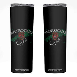 Morocco Lion Maghrib Moroccan Spirit Heritage Skinny Tumbler TS02 Black Print Your Wear