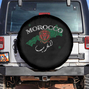 Morocco Lion Maghrib Moroccan Spirit Heritage Spare Tire Cover TS02 No hole Black Print Your Wear