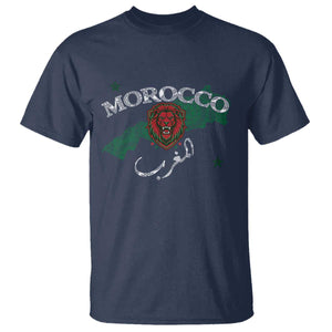 Morocco Lion Maghrib Moroccan Spirit Heritage T Shirt TS02 Navy Print Your Wear