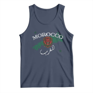 Morocco Lion Maghrib Moroccan Spirit Heritage Tank Top TS02 Navy Print Your Wear