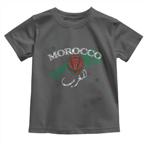 Morocco Lion Maghrib Moroccan Spirit Heritage Toddler T Shirt TS02 Dark Heather Print Your Wear