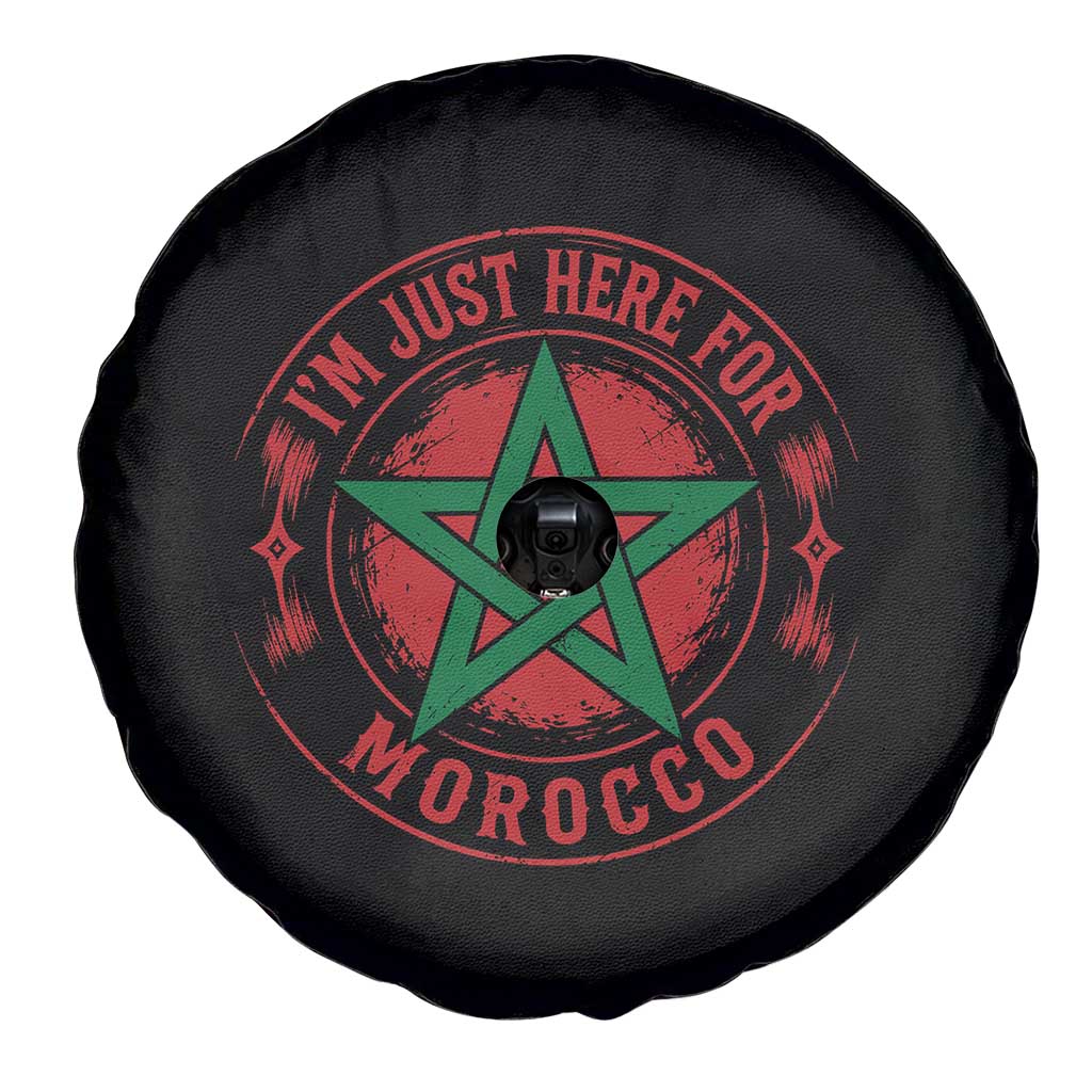 I'm Just Here for Morocco Spare Tire Cover Funny Moroccan Pride Supporter Sports Fan TS02 Print Your Wear