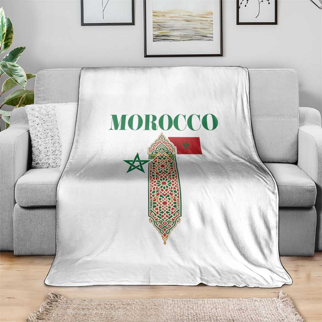 Traditional Moroccan Mosaic Archway Graphic Throw Blanket Morocco Architecture Tile Pattern TS02 Print Your Wear
