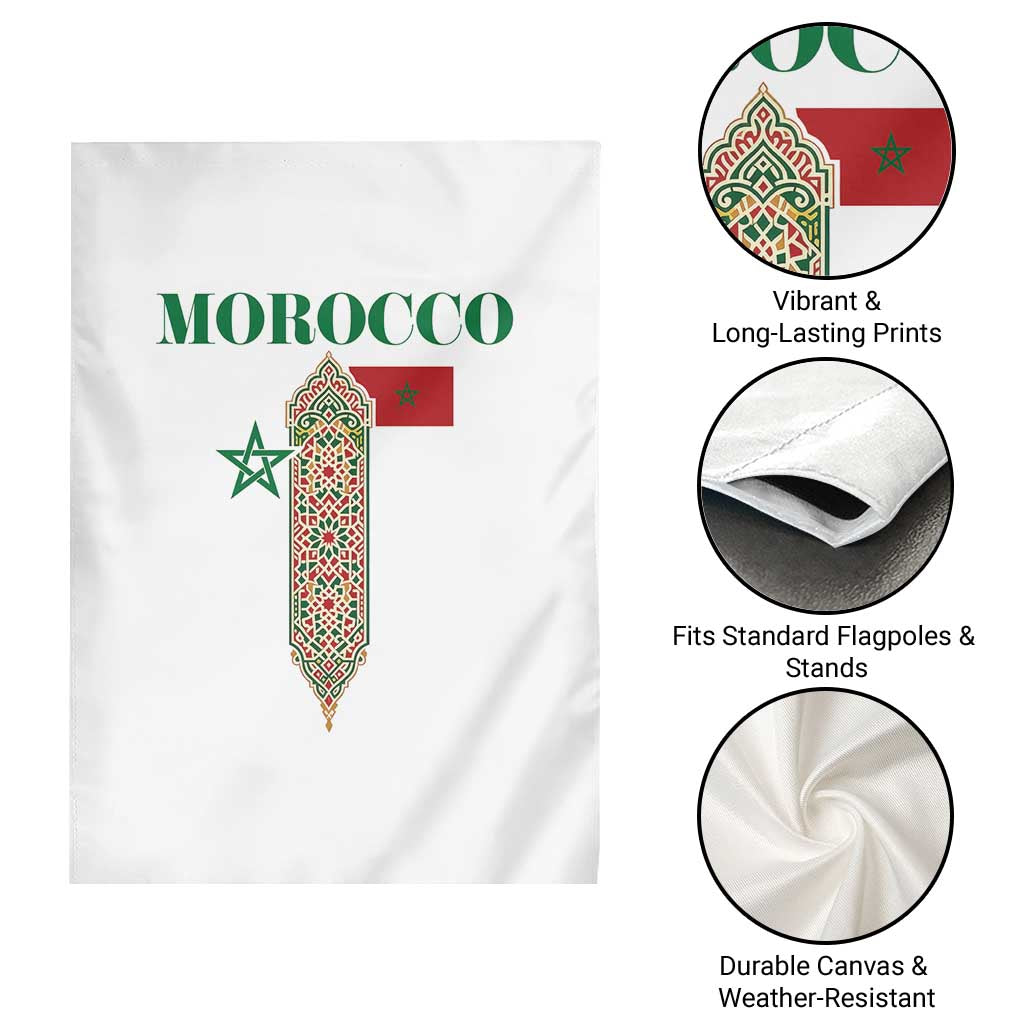 Traditional Moroccan Mosaic Archway Graphic Garden Flag Morocco Architecture Tile Pattern TS02 Print Your Wear