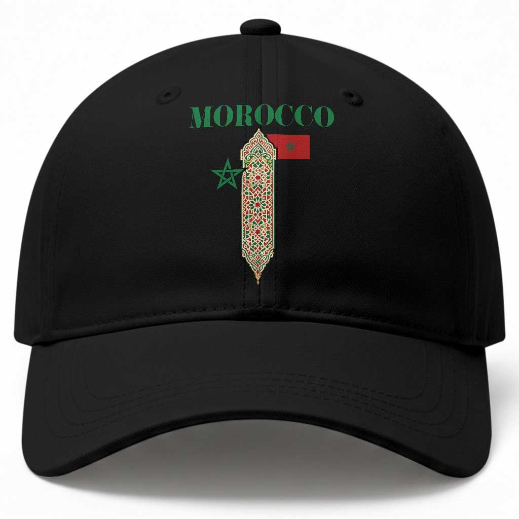 Traditional Moroccan Mosaic Archway Graphic Baseball Cap Morocco Architecture Tile Pattern TS02 Print Your Wear