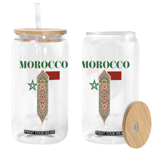 Traditional Moroccan Mosaic Archway Graphic Glass Can Morocco Architecture Tile Pattern TS02 Print Your Wear