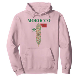 Traditional Moroccan Mosaic Archway Graphic Hoodie Morocco Architecture Tile Pattern TS02 Light Pink Print Your Wear