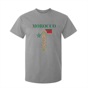 Traditional Moroccan Mosaic Archway Graphic T Shirt For Kid Morocco Architecture Tile Pattern TS02 Sport Gray Print Your Wear