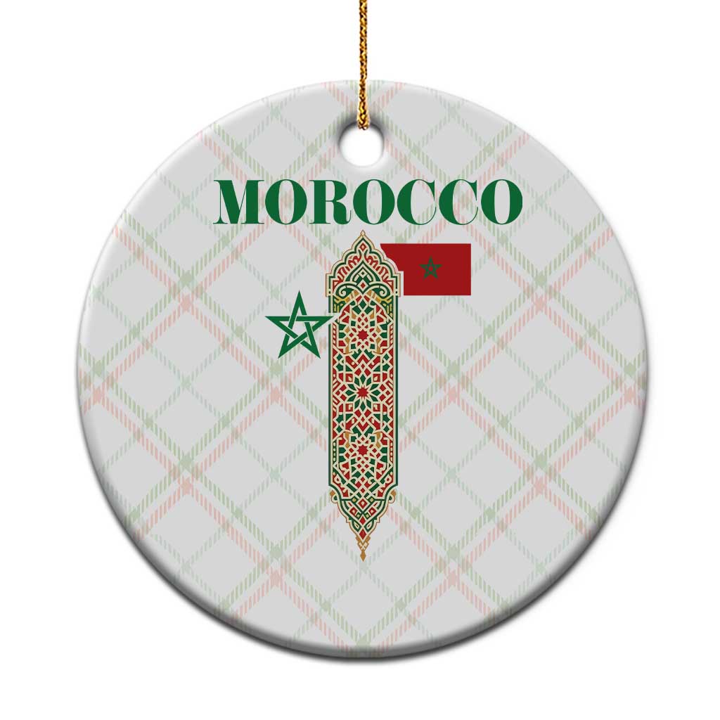 Traditional Moroccan Mosaic Archway Graphic Ceramic Ornament Morocco Architecture Tile Pattern TS02 1pc Christmas Plaid Print Your Wear
