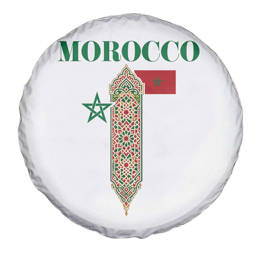 Traditional Moroccan Mosaic Archway Graphic Spare Tire Cover Morocco Architecture Tile Pattern TS02 Print Your Wear