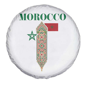 Traditional Moroccan Mosaic Archway Graphic Spare Tire Cover Morocco Architecture Tile Pattern TS02 Print Your Wear