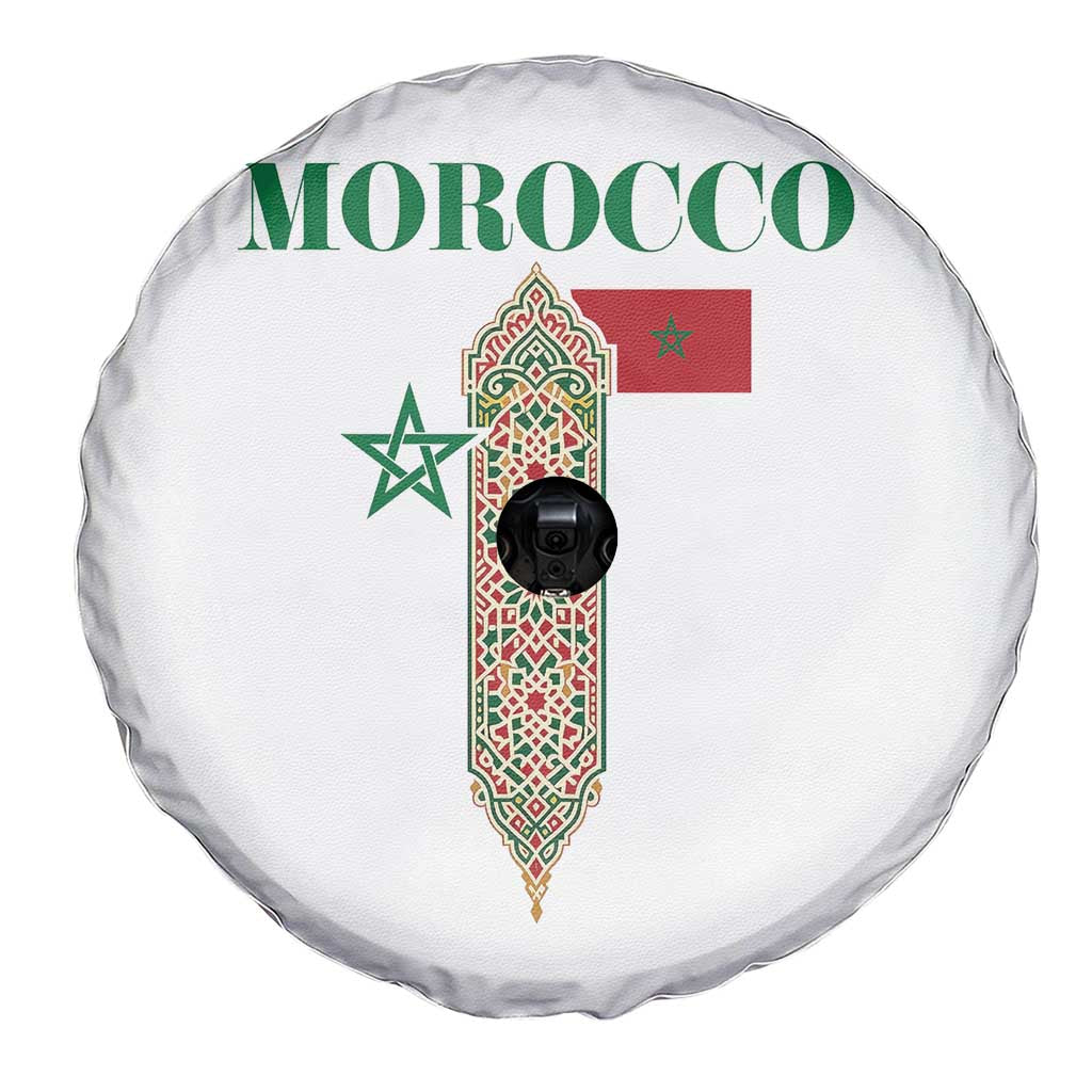 Traditional Moroccan Mosaic Archway Graphic Spare Tire Cover Morocco Architecture Tile Pattern TS02 Print Your Wear