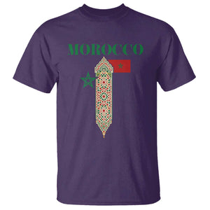 Traditional Moroccan Mosaic Archway Graphic T Shirt Morocco Architecture Tile Pattern TS02 Purple Print Your Wear