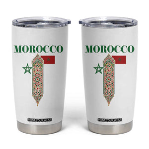 Traditional Moroccan Mosaic Archway Graphic Tumbler Cup Morocco Architecture Tile Pattern TS02 White Print Your Wear
