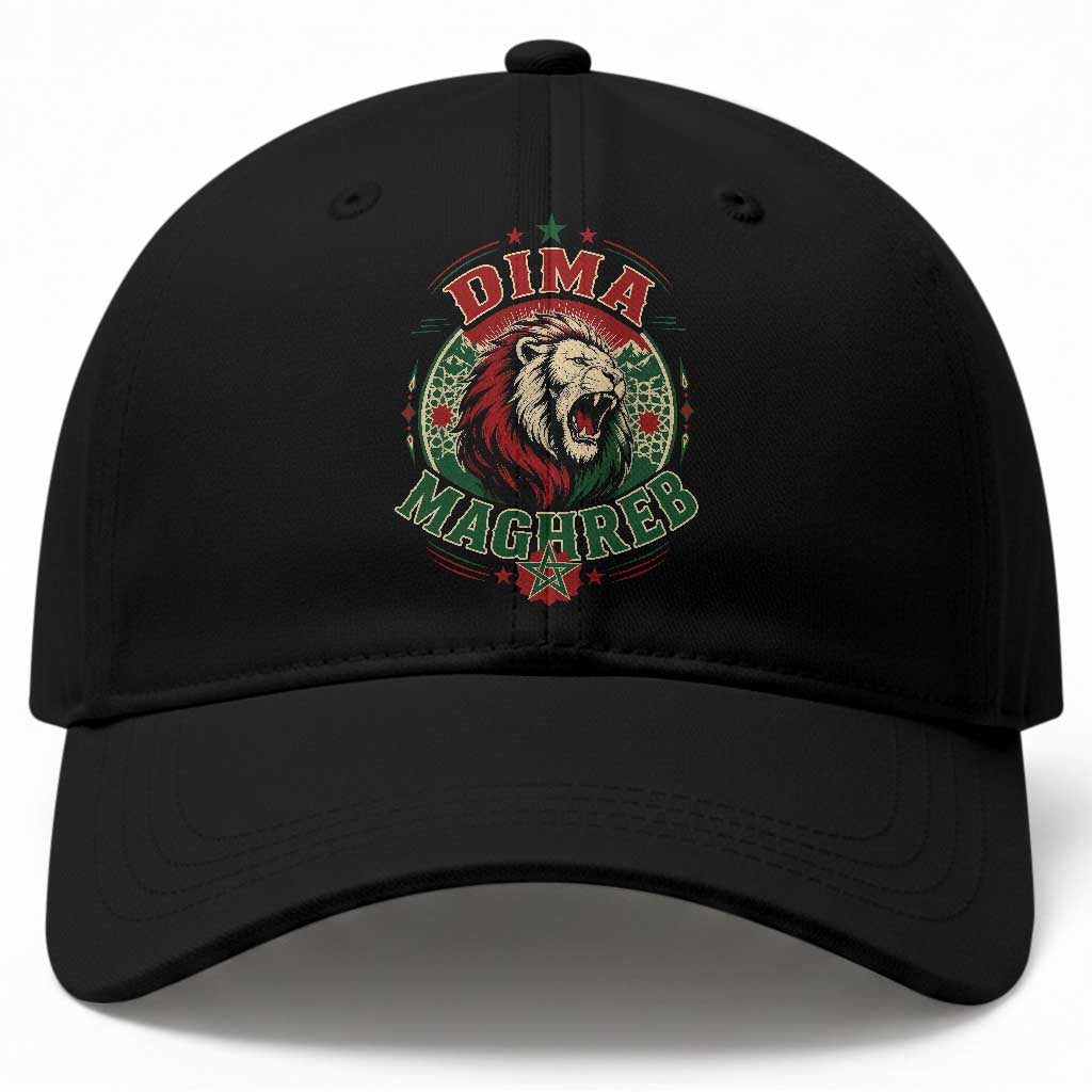 Dima Maghreb Morocco Lion Roar Baseball Cap Proud Patriotic Moroccan Spirit Heritage Support TS02 Print Your Wear
