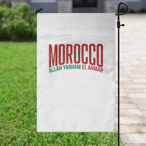 Morocco Flag Pride Allah Yarham El Ahmar Garden Flag Moroccan Soccer Football Fans Gift TS02 Print Your Wear