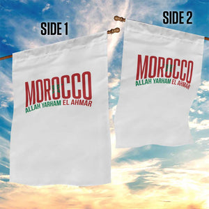 Morocco Flag Pride Allah Yarham El Ahmar Garden Flag Moroccan Soccer Football Fans Gift TS02 Print Your Wear