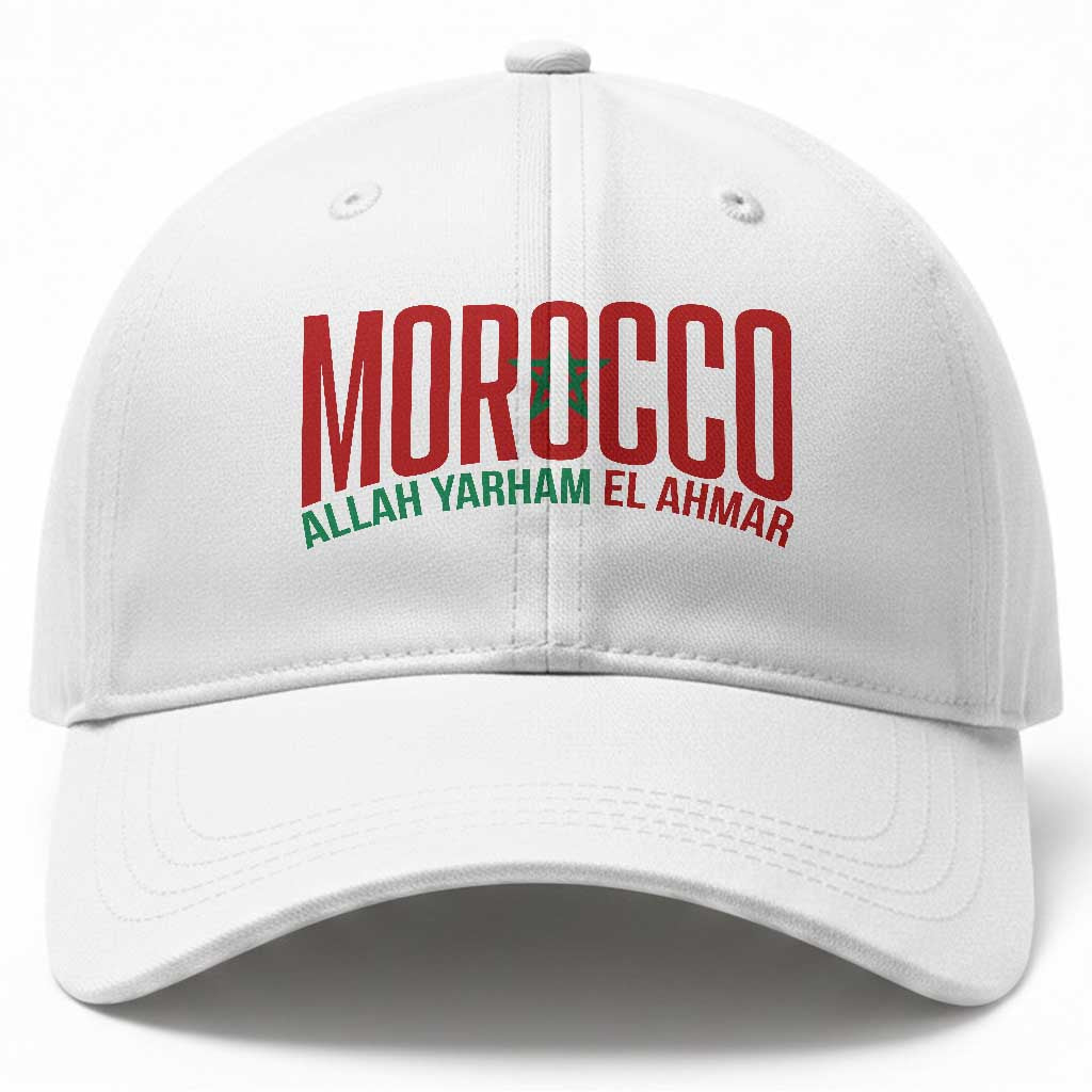 Morocco Flag Pride Allah Yarham El Ahmar Baseball Cap Moroccan Soccer Football Fans Gift TS02