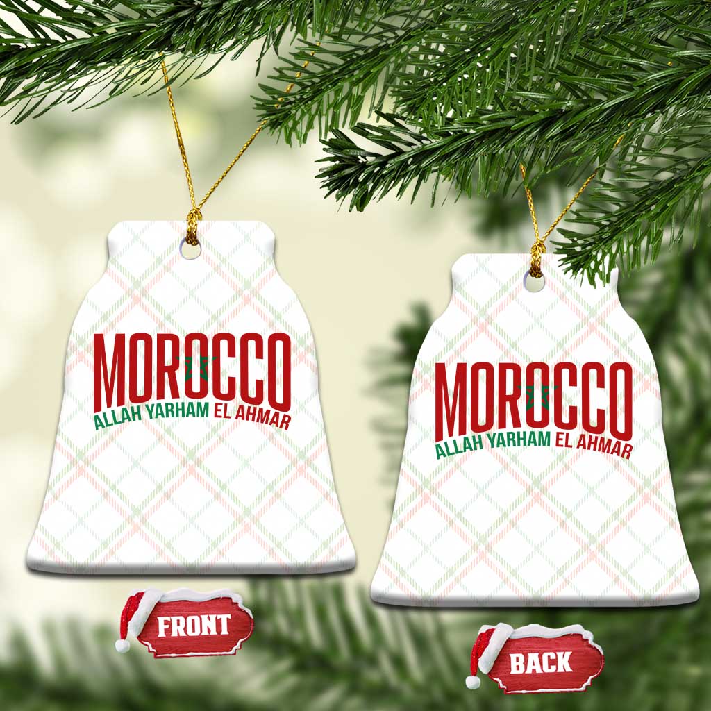 Morocco Flag Pride Allah Yarham El Ahmar Ceramic Ornament Moroccan Soccer Football Fans Gift TS02 Print Your Wear