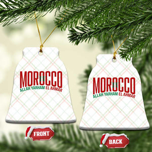 Morocco Flag Pride Allah Yarham El Ahmar Ceramic Ornament Moroccan Soccer Football Fans Gift TS02 Print Your Wear