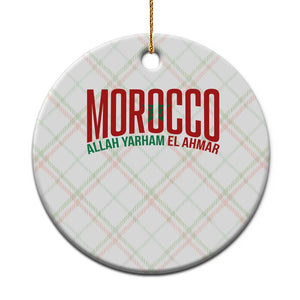 Morocco Flag Pride Allah Yarham El Ahmar Ceramic Ornament Moroccan Soccer Football Fans Gift TS02 1pc Christmas Plaid Print Your Wear