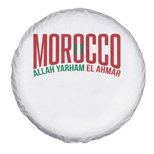 Morocco Flag Pride Allah Yarham El Ahmar Spare Tire Cover Moroccan Soccer Football Fans Gift TS02 Print Your Wear