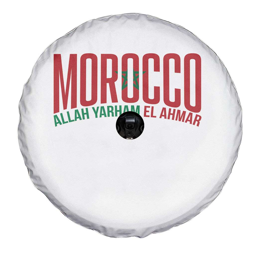 Morocco Flag Pride Allah Yarham El Ahmar Spare Tire Cover Moroccan Soccer Football Fans Gift TS02 Print Your Wear