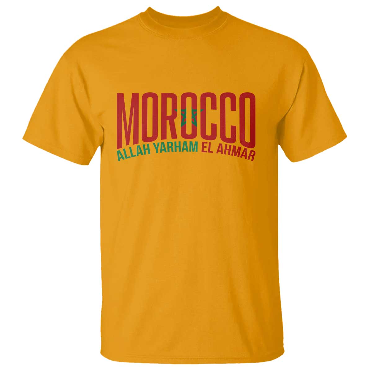 Morocco Flag Pride Allah Yarham El Ahmar T Shirt Moroccan Soccer Football Fans Gift TS02 Print Your Wear