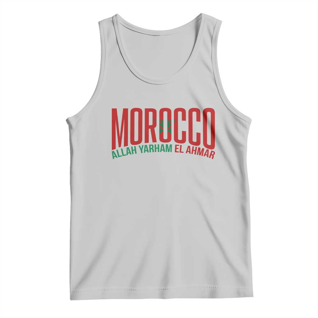 Morocco Flag Pride Allah Yarham El Ahmar Tank Top Moroccan Soccer Football Fans Gift TS02 Ash Print Your Wear
