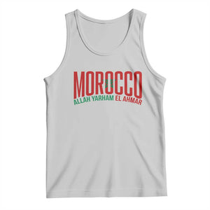 Morocco Flag Pride Allah Yarham El Ahmar Tank Top Moroccan Soccer Football Fans Gift TS02 Ash Print Your Wear