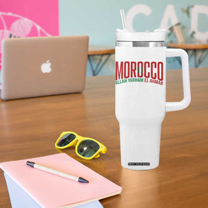 Morocco Flag Pride Allah Yarham El Ahmar Tumbler With Handle Moroccan Soccer Football Fans Gift TS02 Print Your Wear