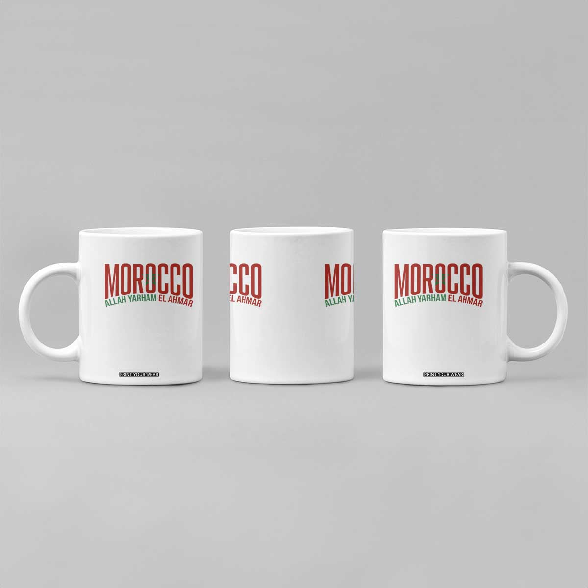 Morocco Flag Pride Allah Yarham El Ahmar Coffee Mug Moroccan Soccer Football Fans Gift TS02 Print Your Wear