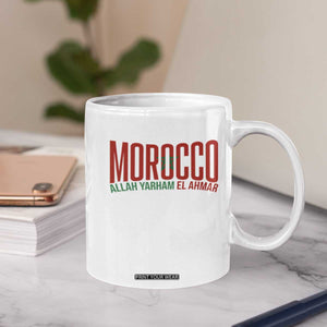 Morocco Flag Pride Allah Yarham El Ahmar Coffee Mug Moroccan Soccer Football Fans Gift TS02 Print Your Wear