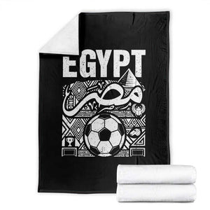 Egypt Soccer Misr Pride Arabic Calligraphy Throw Blanket Egyptian Football Fans Ancient Pyramid Heritage Graphic TS02 Black Print Your Wear