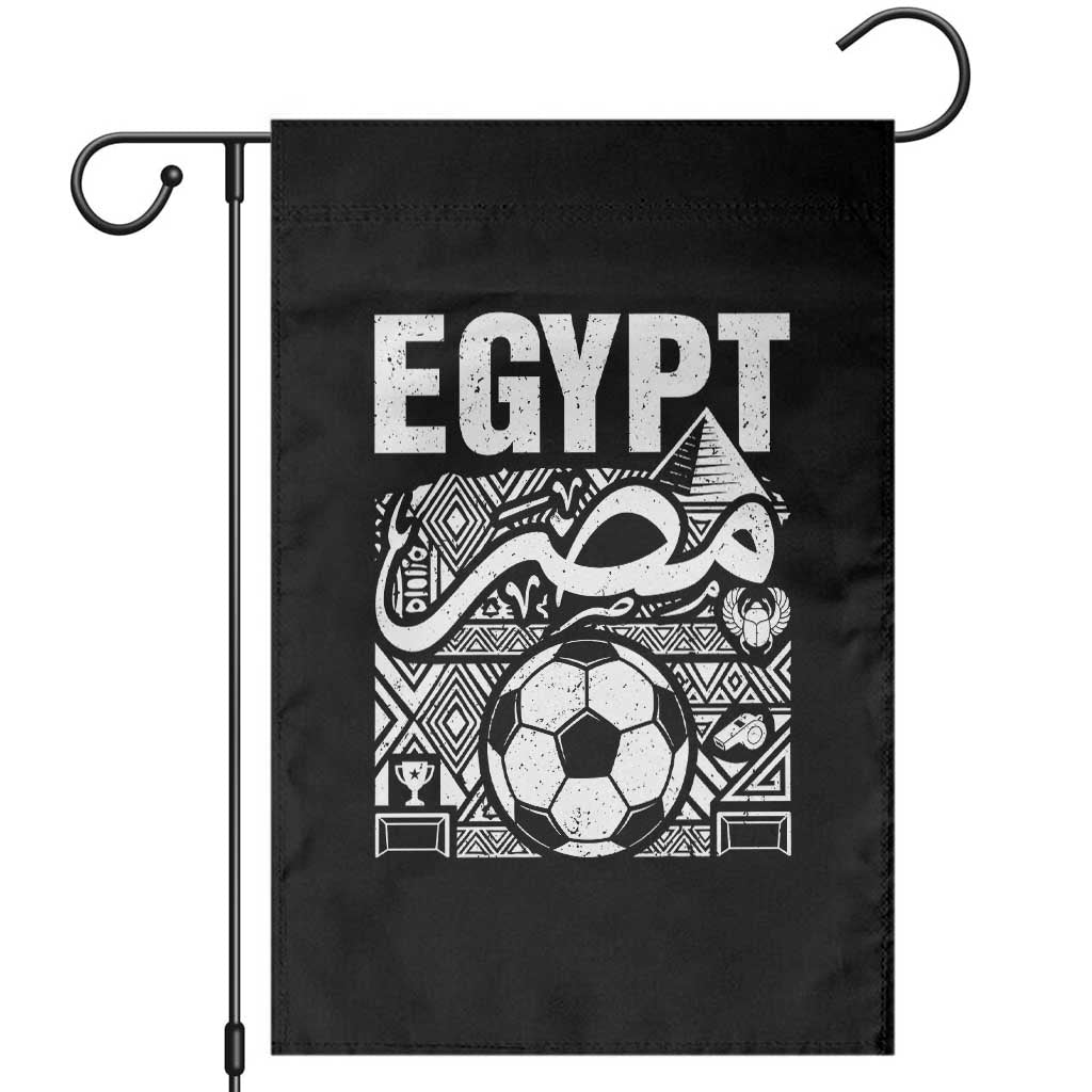 Egypt Soccer Misr Pride Arabic Calligraphy Garden Flag Egyptian Football Fans Ancient Pyramid Heritage Graphic TS02 Black Print Your Wear