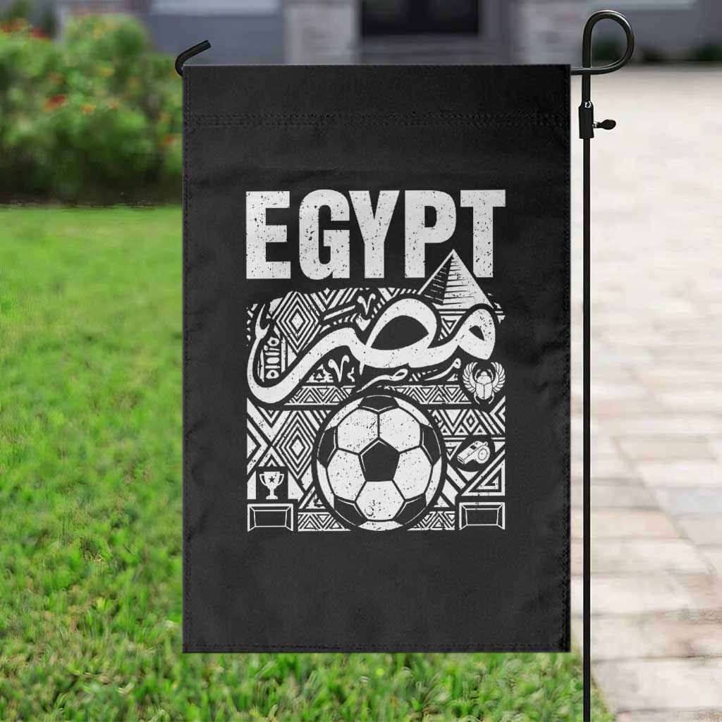 Egypt Soccer Misr Pride Arabic Calligraphy Garden Flag Egyptian Football Fans Ancient Pyramid Heritage Graphic TS02 Print Your Wear