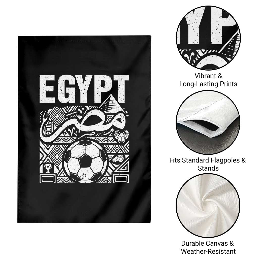 Egypt Soccer Misr Pride Arabic Calligraphy Garden Flag Egyptian Football Fans Ancient Pyramid Heritage Graphic TS02 Print Your Wear